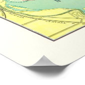 ナイアガラ秋と周辺ヴィンテージマップ1885 ポスター (角)