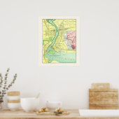 ナイアガラ秋と周辺ヴィンテージマップ1885 ポスター (キッチン)