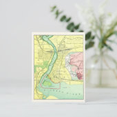 ナイアガラ秋と周辺ヴィンテージマップ1885 ポストカード (スタンド正面)