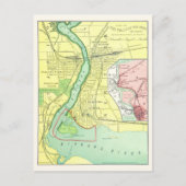 ナイアガラ秋と周辺ヴィンテージマップ1885 ポストカード (正面)