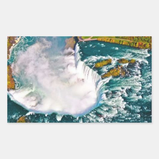 ナイアガラ秋のエアショットのシール 長方形シール (正面)