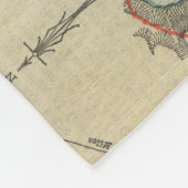 ナイアガラ秋のヴィンテージ地図NY (1893) フリースブランケット (角)