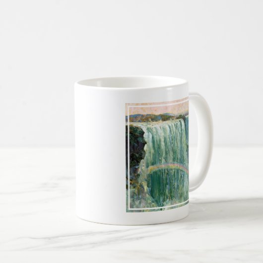 ナイアガラ秋のヴィンテージ旅行ポスター コーヒーマグカップ (正面右)