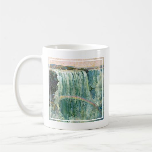 ナイアガラ秋のヴィンテージ旅行ポスター コーヒーマグカップ (左)