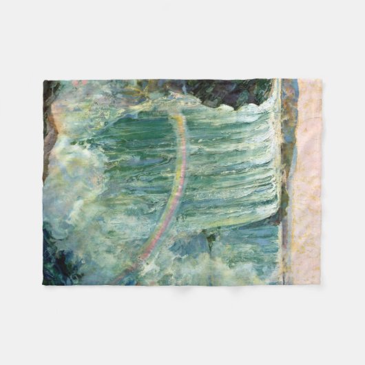 ナイアガラ秋のヴィンテージ旅行ポスター フリースブランケット (正面(横))