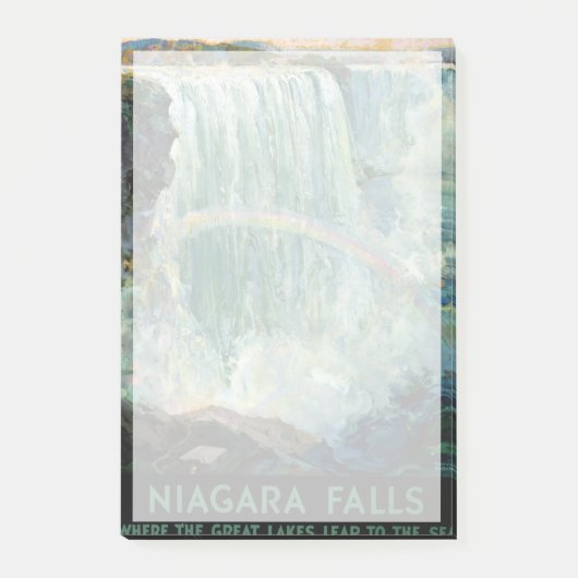 ナイアガラ秋のヴィンテージ旅行ポスター ポストイット (正面)