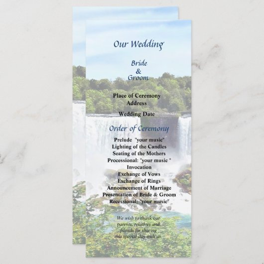 ナイアガラ秋アメリカンとブライダルヴェール秋 プログラム (正面/裏面)