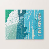 ナイアガラ秋オンタリオトラベルアートヴィンテージ ジグソーパズル (横)