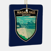 ナイアガラ秋オンタリオトラベルアートヴィンテージ セラミックオーナメント (右)