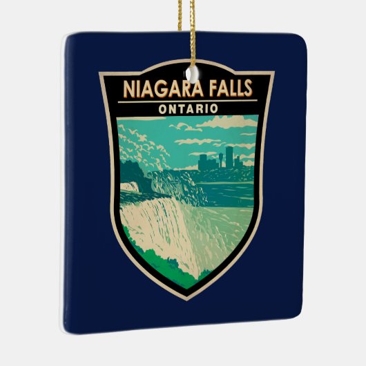 ナイアガラ秋オンタリオトラベルアートヴィンテージ セラミックオーナメント (右)