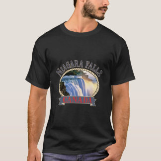 ナイアガラ秋カナダアメリカ自然川 Tシャツ