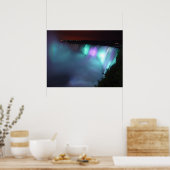 ナイアガラ秋カナダナイトパープルアクアポスター ポスター (キッチン)