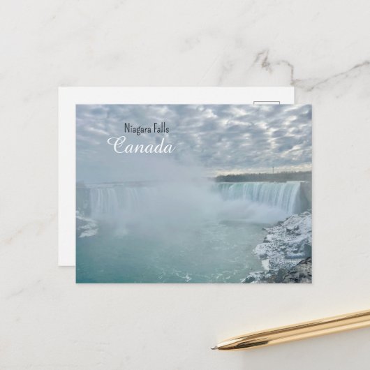 ナイアガラ秋カナダ写真 ポストカード (正面/裏面インサイチュ)