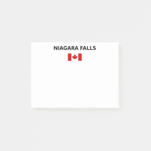 ナイアガラ秋カナダ国旗のライトカラー ポストイット (正面)