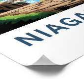 ナイアガラ秋カナダ旅行ポスター ポスター (角)