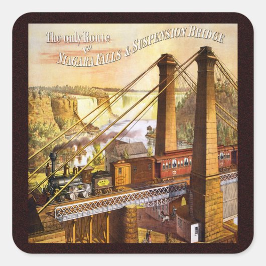 ナイアガラ秋ズニューヨークの写真ビュー スクエアシール (正面)