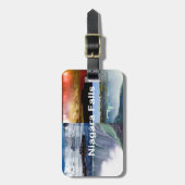 ナイアガラ秋ズニューヨークの写真ビュー ラゲッジタグ (正面縦)