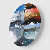 ナイアガラ秋ズニューヨークの写真ビュー ラージ壁時計 (傾斜)