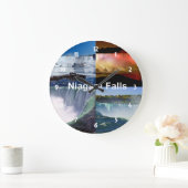 ナイアガラ秋ズニューヨークの写真ビュー ラージ壁時計 (ホーム)