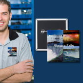 ナイアガラ秋ズニューヨークの写真ビュー 缶バッジ