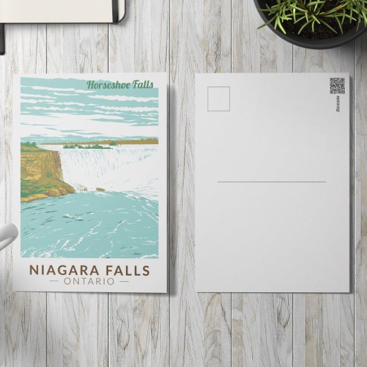 ナイアガラ秋ズホースシューズ秋トラベルアートヴィンテージ ポストカード
