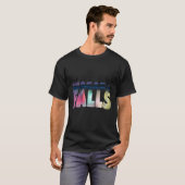 ナイアガラ秋ナイトカナダアメリカタイポグラフィ Tシャツ (正面フル)