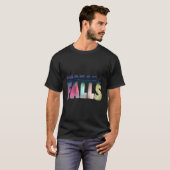 ナイアガラ秋ナイトカナダアメリカタイポグラフィ Tシャツ (正面フル)