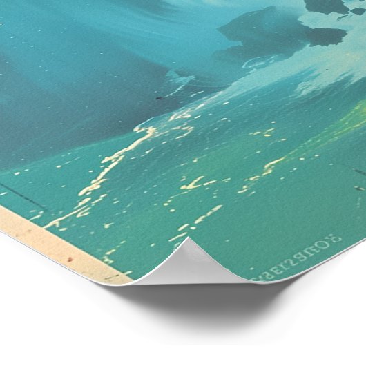 ナイアガラ秋ノスタルジア：ヴィンテージスタイル旅行芸術 ポスター (角)