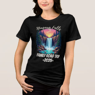 ナイアガラ秋ロードトリップファミリーバケーショントリップメンズ トライブレンドTシャツ
