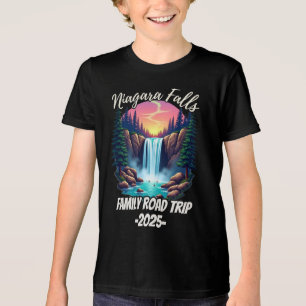 ナイアガラ秋ロードトリップファミリーバケーショントリップメンズ トライブレンドTシャツ