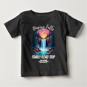 ナイアガラ秋ロードトリップファミリーバケーショントリップメンズ ベビーTシャツ