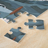 ナイアガラ秋旅行ポスター ジグソーパズル (側面)