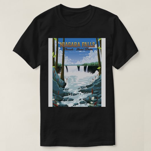 ナイアガラ秋旅行ポスター Tシャツ (デザイン正面)