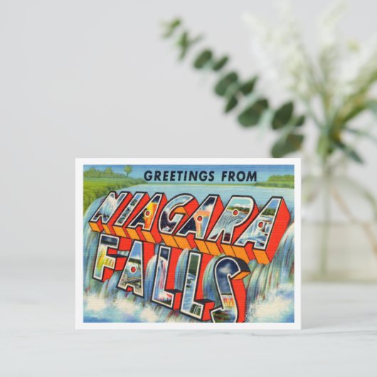 ナイアガラ秋、ニューヨーク・トラベルからの挨拶 ポストカード (スタンド正面)