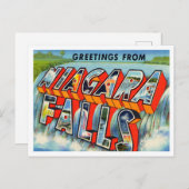 ナイアガラ秋、ニューヨーク・トラベルからの挨拶 ポストカード (正面/裏面)