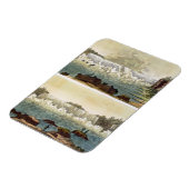 ナイアガラ秋、1818年(カラー版木、銅版、版画) マグネット (左側)