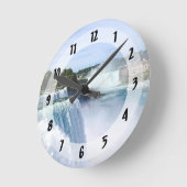 ナイアガラ秋NY – アメリカンサイドからの眺め ラウンド壁時計 (傾斜)