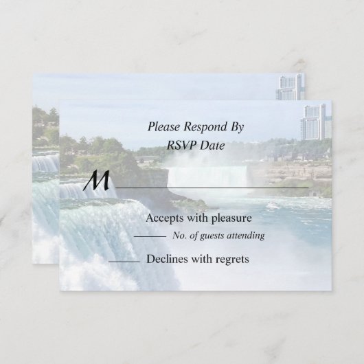 ナイアガラ秋NY – アメリカンサイドからの眺め 出欠カード (正面/裏面)