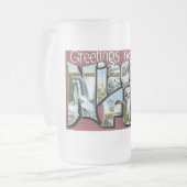 ナイアガラ・フォールズからの挨拶! フロストグラスビールジョッキ (正面左)