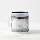 ナイアガラ・フォールズのアメリカの滝 ツートーンマグカップ (正面左)
