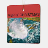 ナイアガラ・フォールズのクリスマスのオーナメント セラミックオーナメント (左)