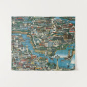 ナイアガラ・フォールズの地図 タペストリー (正面(横))