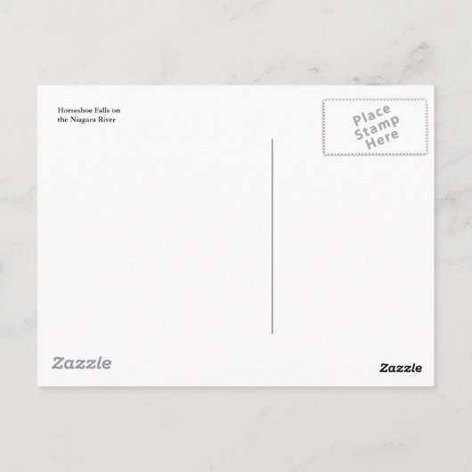 ナイアガラ・フォールズの郵便はがき ポストカード (裏面)