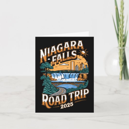 ナイアガラ・フォールズへのロードトリップ2025 - 夏のバケーション カード (正面)