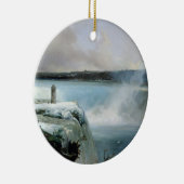 ナイアガラ・フォールズ、c.1837-40 (キャンバスの油) セラミックオーナメント (右)