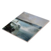 ナイアガラ・フォールズ、c.1837-40 (キャンバスの油) タイル (側面)