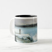 ナイアガラ・フォールズ、c.1837-40 (キャンバスの油) ツートーンマグカップ (正面左)