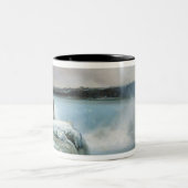 ナイアガラ・フォールズ、c.1837-40 (キャンバスの油) ツートーンマグカップ (中央)