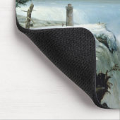 ナイアガラ・フォールズ、c.1837-40 (キャンバスの油) マウスパッド (コーナー)