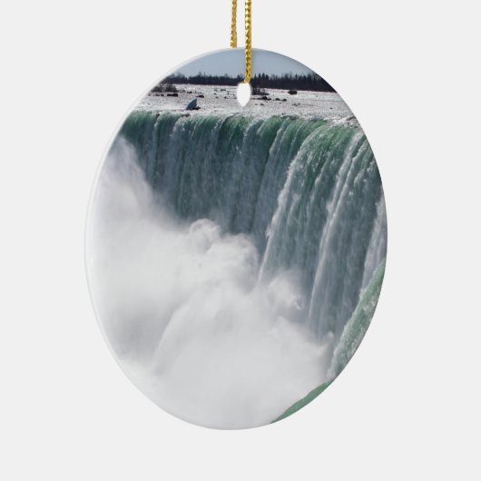 ナイアガラFのカナダ人の滝か蹄鉄の滝 セラミックオーナメント (右)
